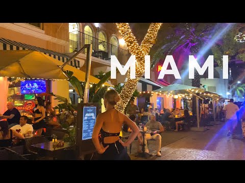 [4K] Miami South Beach: Lincoln road &amp; Española Way on Friday Night✨The Bazaar(SLS)by José Andrés,🍝🍹