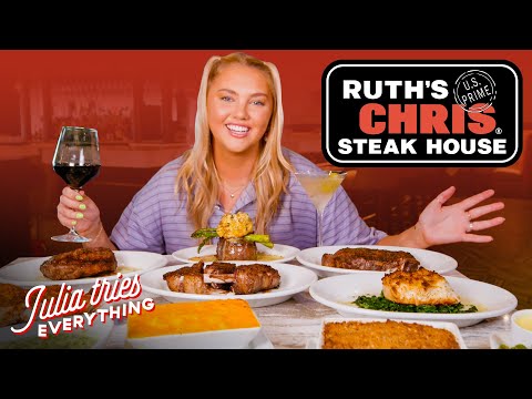 Trying 29 Of The Most Popular Dishes From Ruth&#039;s Chris Steak House | Delish